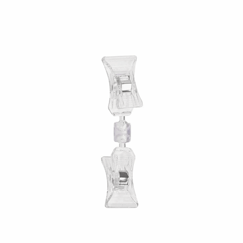 Clear Double Clip Sign Holder