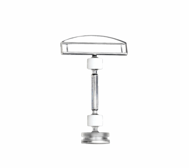Clear Big Clip Sign Holder With 2" Post & Magnet