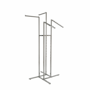 4-Way Rack w/ Square Straight & Slanted Arms - Chrome