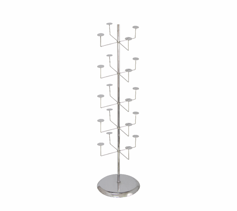 Chrome 5-Tier Millinery (Hat) Tree Display Rack