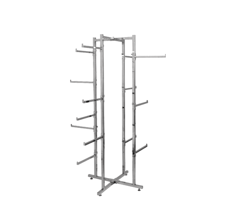 Chrome folding lingerie tower display