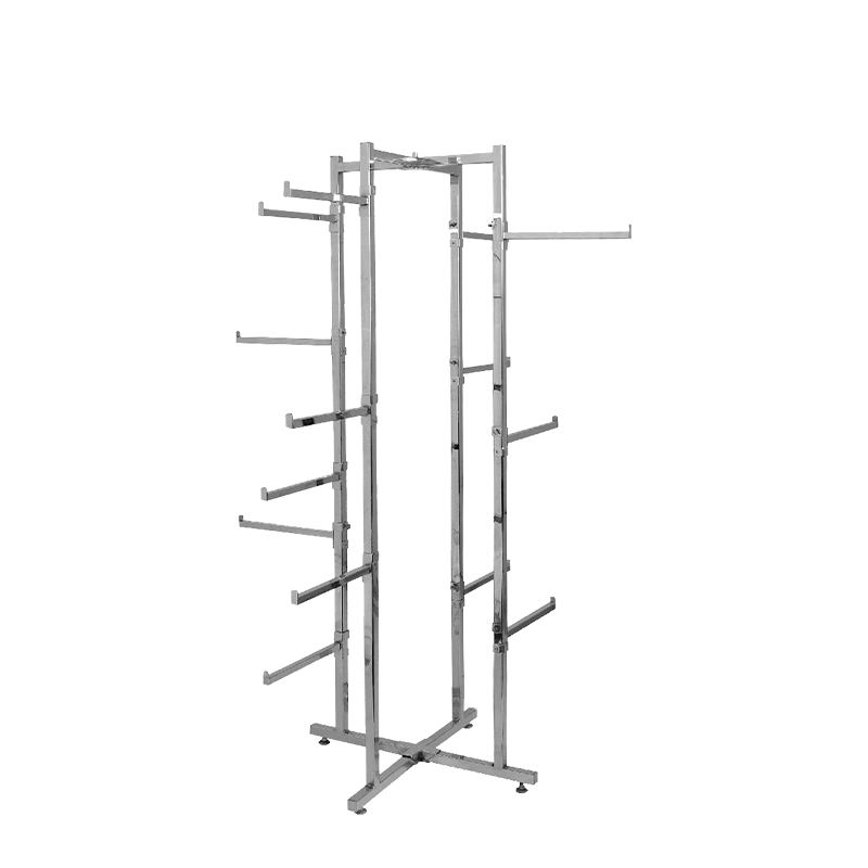 Chrome folding lingerie tower display