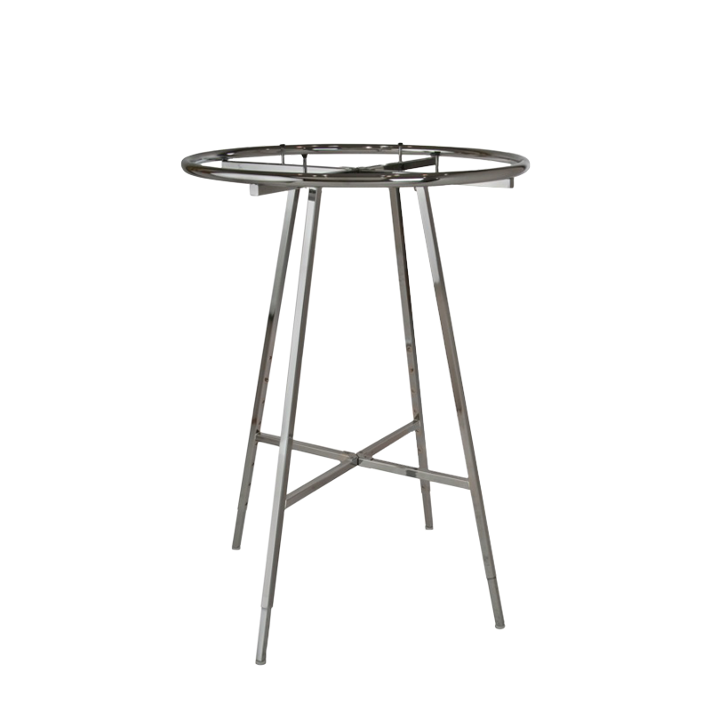 36" Diameter Folding Round Rack w/ Round Rim Tubing - Chrome