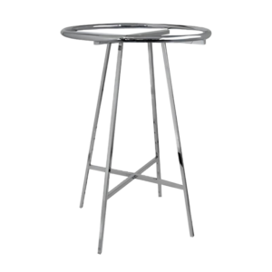 42" Diameter Folding Round Rack w/ Round Rim Tubing - Chrome