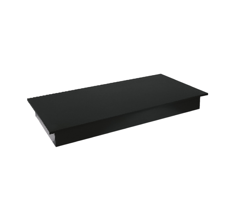 50" RECTANGULAR WOOD BASE - BLACK