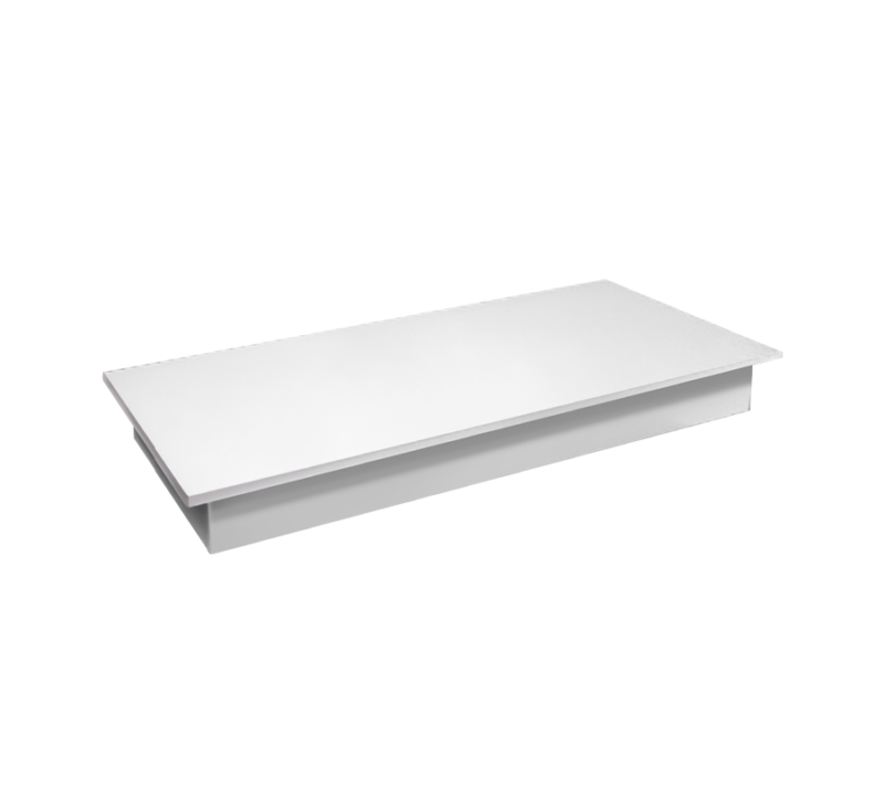 50" RECTANGULAR WOOD BASE - WHITE