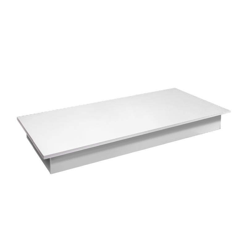 50" RECTANGULAR WOOD BASE - WHITE