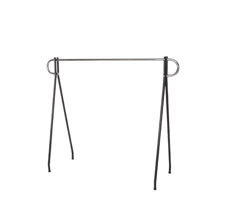 Chrome 54" single hangrail display rack