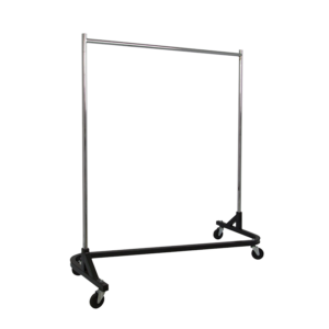 Heavy Duty Knock Down Rolling Z Rack - Black