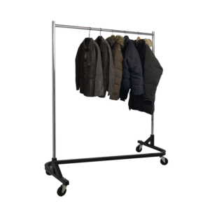 Heavy Duty Knock Down Rolling Z Rack - Black