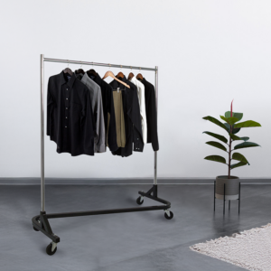 Heavy Duty Knock Down Rolling Z Rack - Black