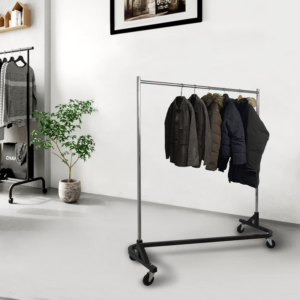 Heavy Duty Knock Down Rolling Z Rack - Black