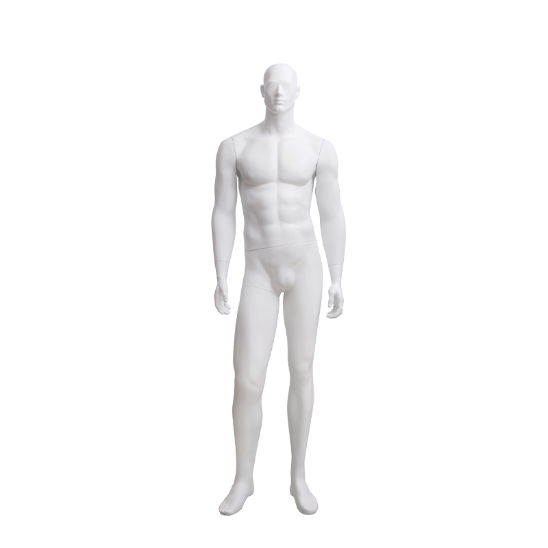 Matte White Head On Male Mannequin - SAM1