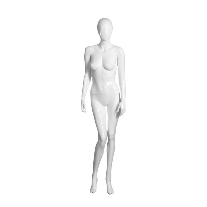 Glossy White Fiberglass Female Mannequin - SAMANTHA/1