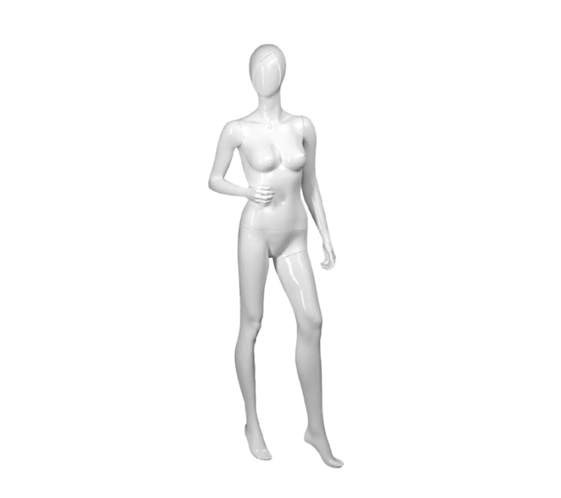 Glossy White Fiberglass Female Mannequin - SAMANTHA/2