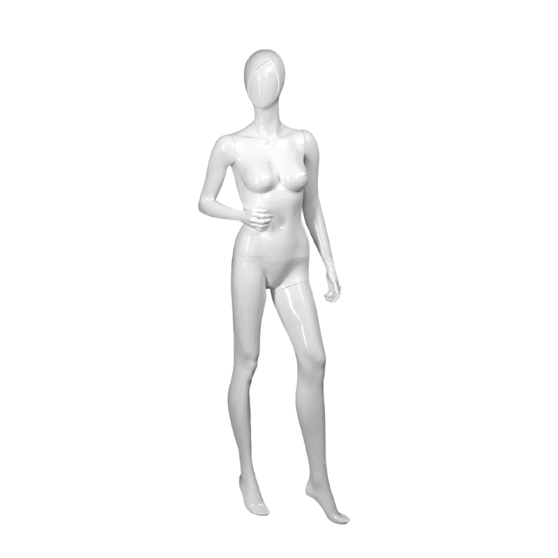 Glossy White Fiberglass Female Mannequin - SAMANTHA/2