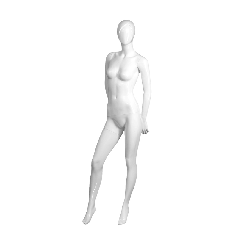 Glossy White Fiberglass Female Mannequin - SAMANTHA/3