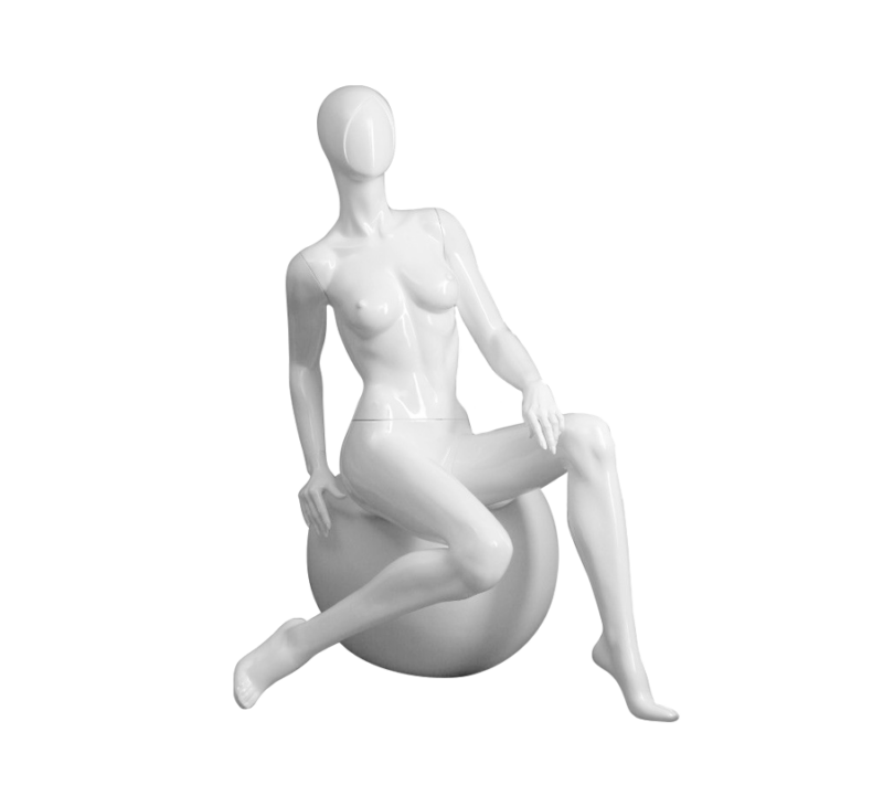 Glossy White Fiberglass Female Mannequin - SAMANTHA/5