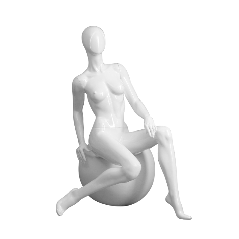 Glossy White Fiberglass Female Mannequin - SAMANTHA/5