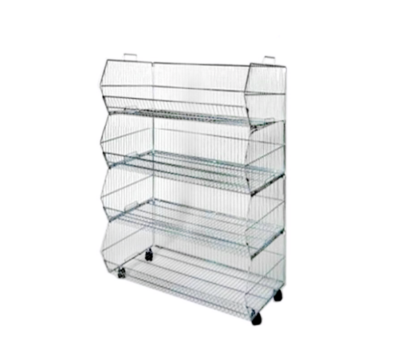 Chrome 4-Tier Stacking Bracket Display