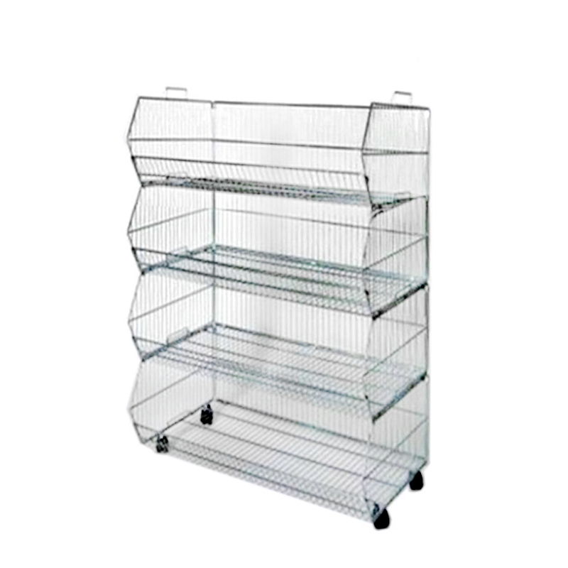 Chrome 4-Tier Stacking Bracket Display