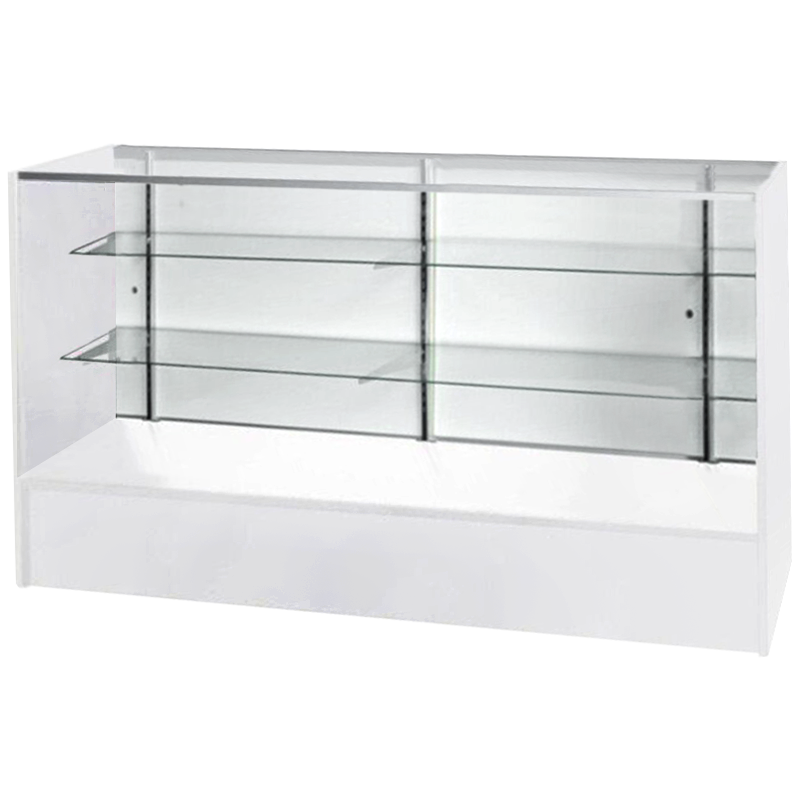 6' Full Vision Display Case - White