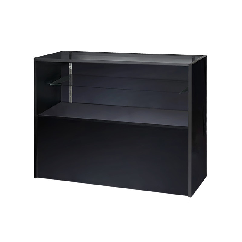 4' Half Vision Display Case Black