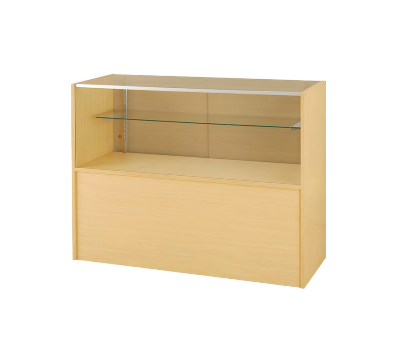 4' Half Vision Display Case Maple