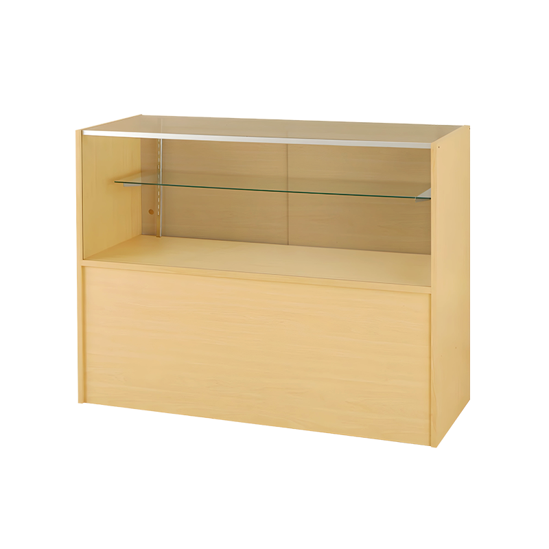 4' Half Vision Display Case Maple