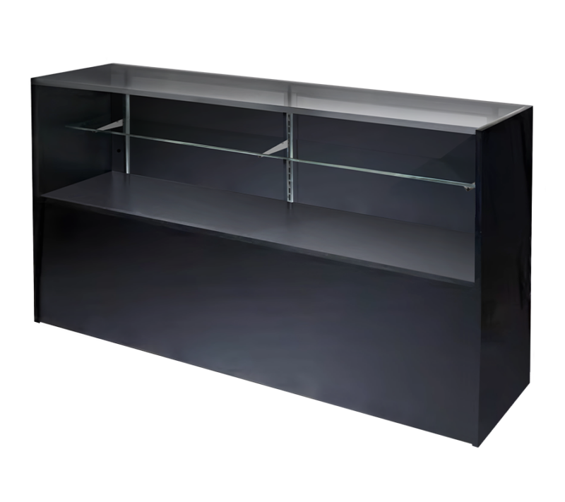 6' Half Vision Display Case Black