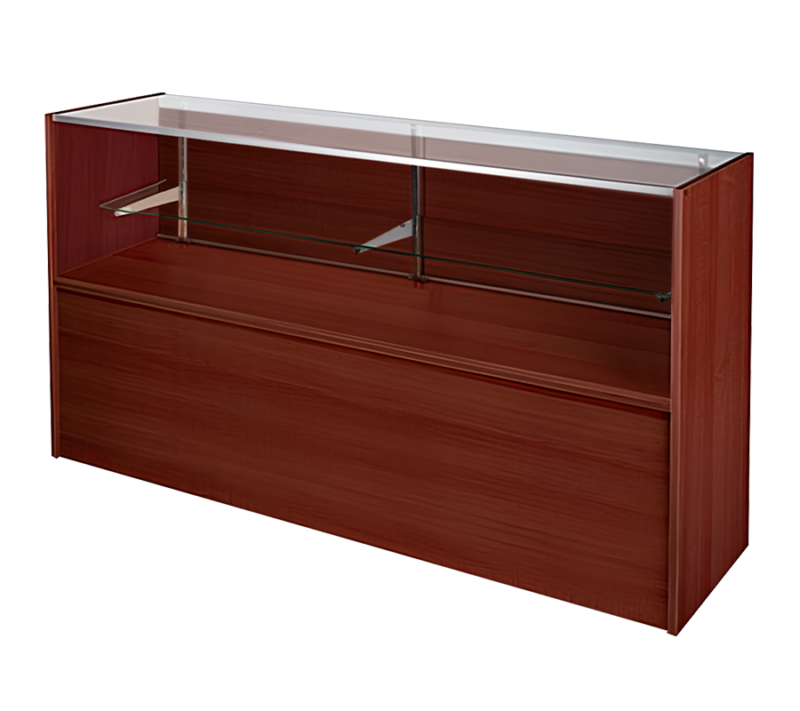 6' Half Vision Display Case Cherry