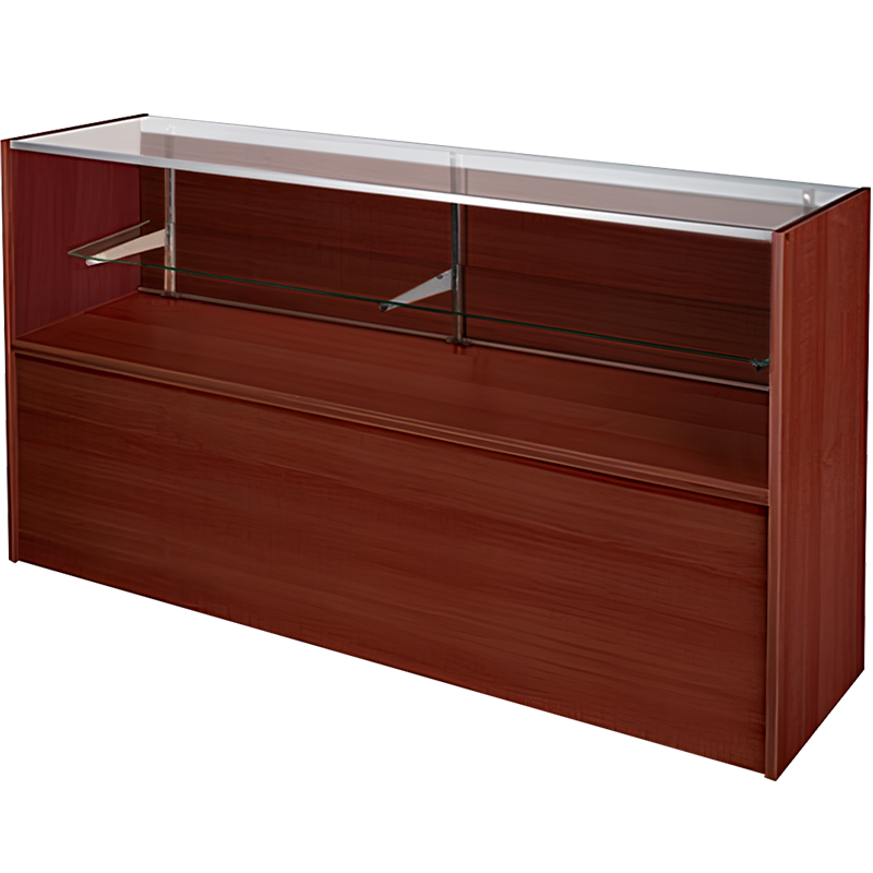 6' Half Vision Display Case Cherry