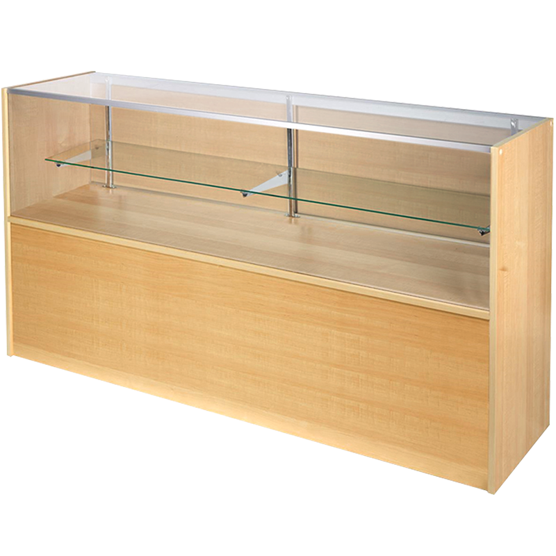 6' Half Vision Display Case Maple