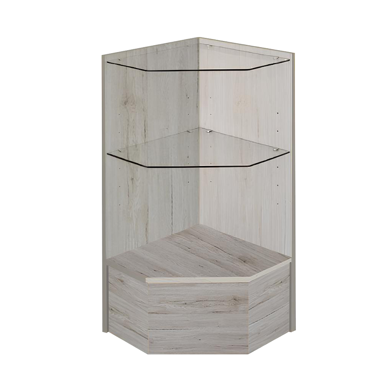 Pentagon Corner Display Case - Barnwood