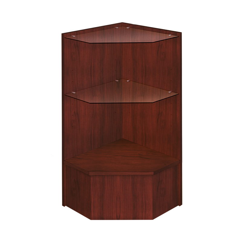 Pentagon Corner Display Case Cherry