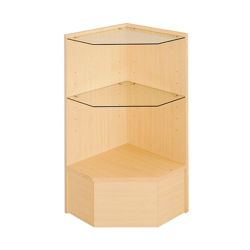 Pentagon Corner Display Case Maple