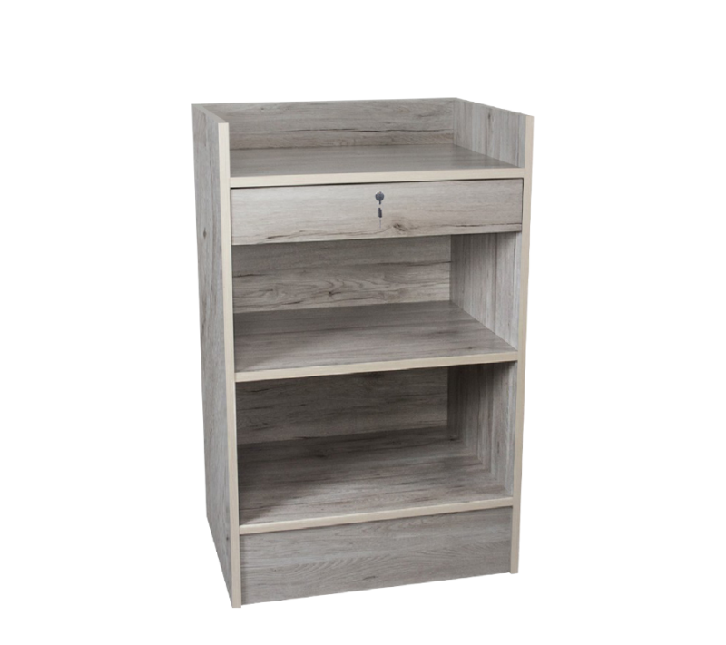 Barnwood 38" Cash Register Stand Back View
