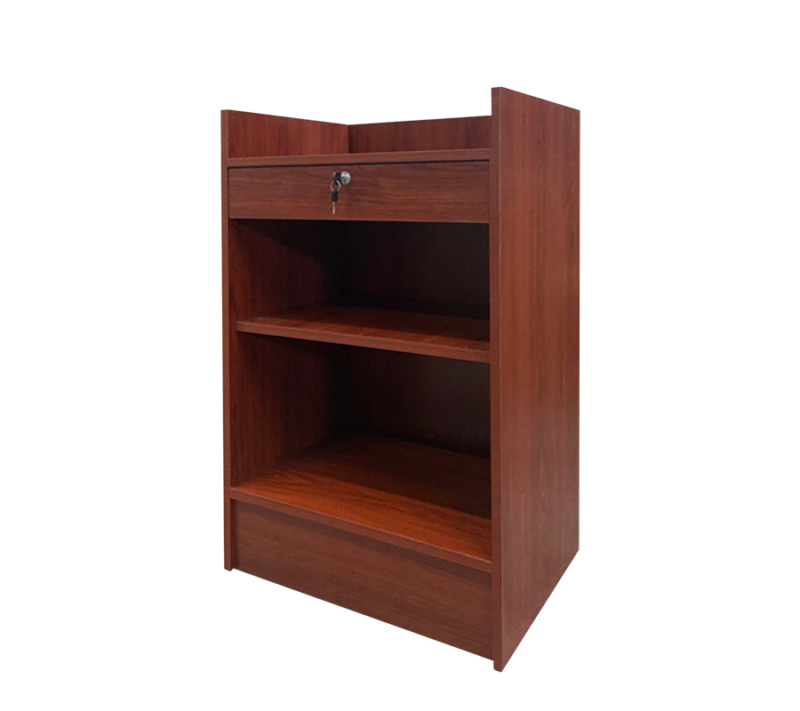 Cherry 38" Cash Register Stand Back View