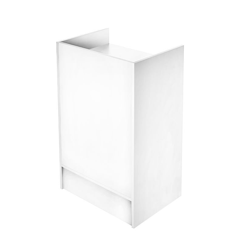 White 38" Cash Register Stand Front View