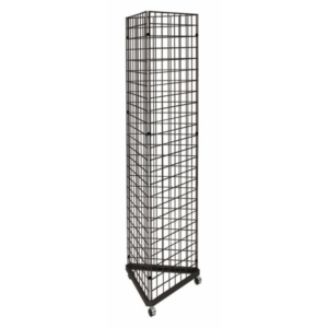 2' x 7' Grid Panels w/ Triangle Base - Black - Image 2