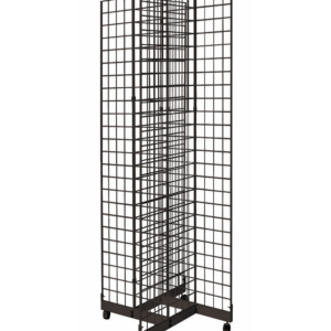 2' x 7' Grid Panels w/ 4 Way Base - Black