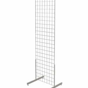 2' x 6' Grid Panel w/ T-Legs - Chrome