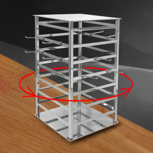 4 Way Spinning Jewelry Display Tower - Chrome