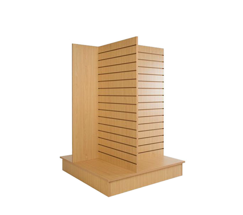 Maple 4 Way Slatwall Pinwheel Display