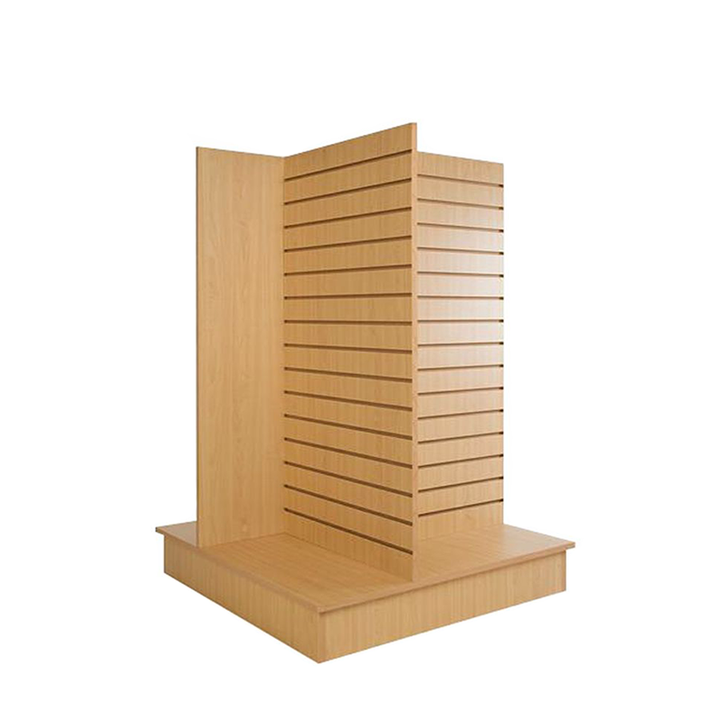 Maple 4 Way Slatwall Pinwheel Display