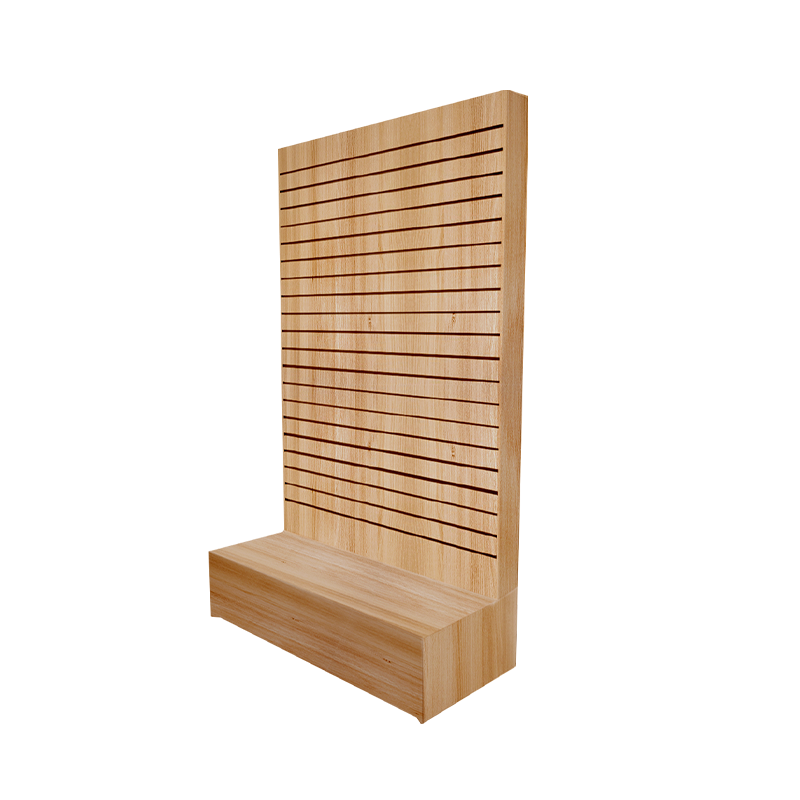 L Shaped Slatwall Display - Maple