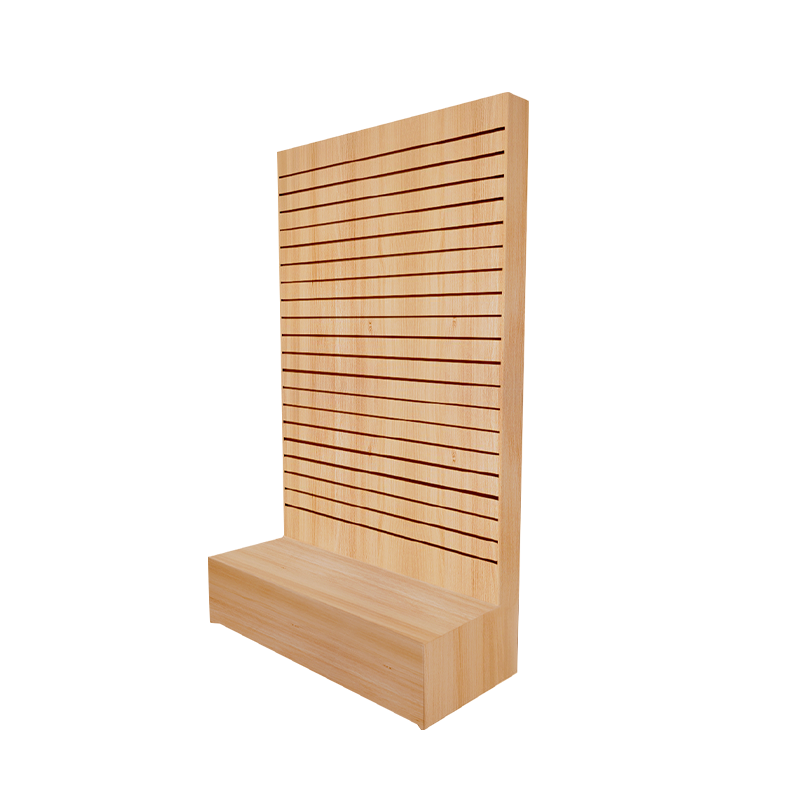 L Shaped Slatwall Display - Maple