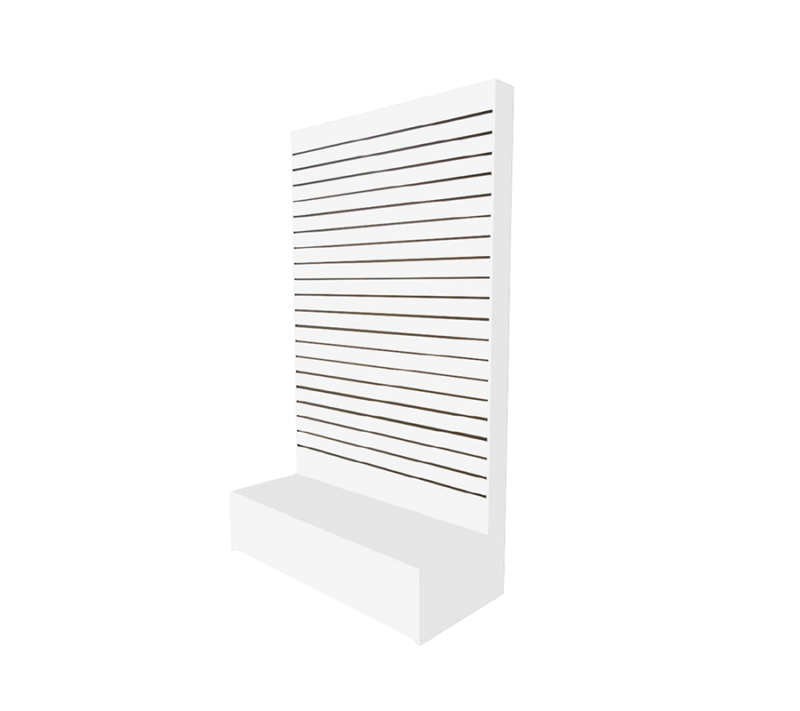 L Shaped Slatwall Display - White