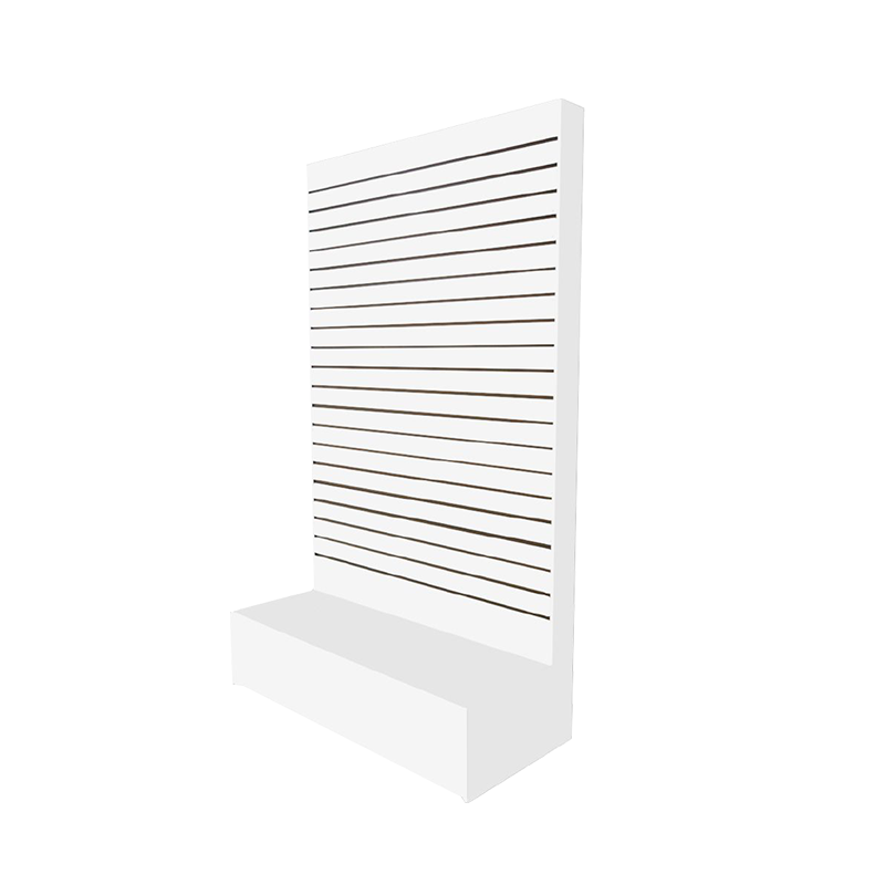 L Shaped Slatwall Display - White