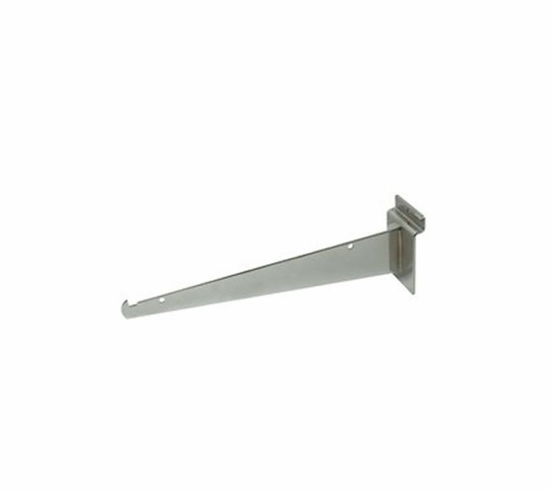 Chrome 10" Shelf Bracket For Slatwall